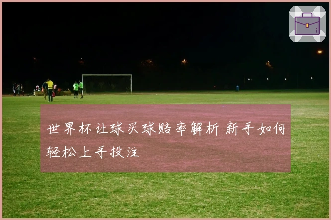 世界杯让球买球赔率解析 新手如何轻松上手投注